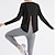 cheap Yoga Tops-Women&#039;s Crew Neck Yoga Top Split Solid Color Black White Yoga Fitness Running Tee Tshirt Top Long Sleeve Sport Activewear Breathable Quick Dry Lightweight Stretchy Loose Fit