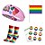 cheap Pride Outfits-Rainbow Pride Accessories Set Sweat-Absorbent Headband Socks 90Pcs Stickers Queer LGBT LGBTQ Adults&#039; Unisex Gay Lesbian for Pride Parade Pride Month Party Carnival