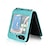 ieftine Carcasă Samsung-telefon Maska Pentru Samsung Galaxy Z Flip 5 Coperta cu Lanyard Loc pentru card Anti Șoc Retro PC PU piele