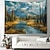 cheap Landscape Tapestry-Lake Mountain Landscape Hanging Tapestry Wall Art Large Tapestry Mural Decor Photograph Backdrop Blanket Curtain Home Bedroom Living Room Decoration