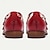 cheap Men&#039;s Premium Shoes-Men&#039;s Monk shoes Brogue Leather Italian Full-Grain Cowhide Slip Resistant Magic Tape Buckle Red