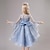 cheap Party Dresses-Kids Girls&#039; Party Dress Solid Color Half Sleeve Performance Mesh Princess Sweet Mesh Mid-Calf Sheath Dress Tulle Dress Summer Spring Fall 2-12 Years Wine Dusty Blue