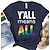 preiswerte Cosplay-Anime-Kapuzenpullover und T-Shirts für den Alltag-LGBTQ LGBTQ T-Shirt-Ärmel Pride-Shirts Regenbogen Ihr alle bedeutet alle Lesbisch Fröhlich Für Unisex Erwachsene Halloween Karneval Maskerade Heißprägen Pride Parade Pride-Monat