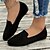 billige Slip-ons og loafers til kvinner-slip-on loafers i gult semsket skinn for kvinner - komfortable fritidsklær for hverdagsbruk