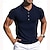 voordelige klassieke polo-Voor heren Golfshirt golfpolo Werk Casual Revers Korte mouw Basic Modern Effen Horizontale stroken nappi Lente zomer Normale pasvorm Wit Marineblauw Khaki Lichtgrijs Golfshirt