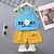 cheap Sets-2 Pieces Toddler Boys T-shirt &amp; Shorts Outfit Graphic Sleeveless Set School Fashion Daily Summer Spring 3-7 Years