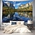 cheap Landscape Tapestry-Lake Mountain Landscape Hanging Tapestry Wall Art Large Tapestry Mural Decor Photograph Backdrop Blanket Curtain Home Bedroom Living Room Decoration