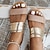 cheap Women&#039;s Slippers &amp; Flip-Flops-Women&#039;s Slippers Fashion Open Toe Flat Summer Shoes Lightweight Slide Shoes Brown Black White Pink