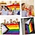 preiswerte Pride-Dekorationen-2 Stück Pride-Flagge, LGBT-Progress-Gay-Pride-Flagge, 1,5 x 0,9 m, mit Messingösen, Regenbogen-Lesben-Flaggen, Banner für draußen, Paraden, Festivals, Märsche, Zubehör, Dekorationen und Feiern, 16