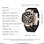זול שעוני קוורץ-אונס גברים שעון קוורץ אופנה שעון יד מזדמן לוח שנה זוהר עמיד למים קישוט פלדה שעון