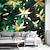 billiga Blommor och växter tapeter-coola tapeter väggmålning gröna gyllene löv tapet väggdekal täcker tryck lim krävs canvas heminredning