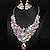 cheap Jewelry Sets-Bridal Jewelry Sets 1 set Rhinestone Rhinestone 1 Necklace Earrings Women&#039;s Statement Colorful Cute Fancy Drop Peacock irregular Jewelry Set For Wedding Party