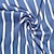 billige mænds fritidsskjorter-Herre Skjorte Blå Kortærmet Stribet Lodrette strimler Aftæpning udendørs Afslappet Knap Tøj Ferie Daglig
