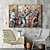 cheap Oil Paintings-Large Abstract Jazz Band Oil Painting on Canvas hand painted  Wall Art  Black Jazz Music Art painitng Custom Painting Fashion Decor for Living Room Home Decor