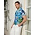 levne pánské táborové košile-Pánské Košile Havajská košile Táborová košile Grafická košile Aloha košile Scéna Přehnutý Černá Námořnická modř Námořnická modř Vodní modrá Nebeská modř 3D tisk Venkovní ulice Krátký rukáv Tisk