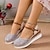 cheap Women&#039;s Sandals-Women&#039;s Sandals Wedge Sandals Daily Wedge Round Toe Casual Mesh Ankle Strap Beige Gray