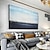 abordables Peintures à l&#039;huile-grand art mural fait à la main peinture abstraite de mer peint à la main extra grand art mural peinture de mer fait à la main peinture de paysage bleu sur toile peinture moderne abstraite bleue pour