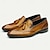cheap Men&#039;s Slip-ons &amp; Loafers-Men&#039;s Vintage Brown Leather Perforated Tassel Loafers