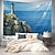 billige Ocean Beach Tapestry-Grækenland landskab hængende gobelin vægkunst stort gobelin vægmaleri indretning fotografi baggrund tæppe gardin hjem soveværelse stue dekoration