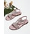 cheap Women&#039;s Sandals-Women&#039;s Sandals Flats Boho Bohemia Beach Glitter Crystal Sequined Jeweled Comfort Shoes Outdoor Daily Embroidered Flowers Rhinestone Flat Heel Round Toe Bohemia Vacation Fashion PU Elastic Band