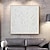 cheap Abstract Paintings-Hand painted 3D Textured White Abstract Painting on Canvas 3D Textured Wall Art Boho Modern Canvas Art Living Room Decor pattle knife oil painting Home Decor Hotel Art Piece
