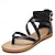 billige Sandaler til kvinder-kvinders sandaler sommer flade gladiator sandaler med t-rem romerske sandaler sko med åben tå thong flip flop afslappet strandsko hul sort abrikosbrun