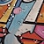preiswerte Grafische Drucksäcke-Damen Umhängetasche Schultertasche Bucket-Taschen Oxford Stoff Nylon Einkauf Täglich Festtage Bedruckt Hohe Kapazität Wasserdicht Leichtgewichtig Abstrakte Kunst Pink Blau