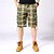 billige Klassisk-Herre Shorts med lommer Shorts Arbejdsshorts Trekking-shorts Knapper Multi lomme Ternet Påførelig Knælængde udendørs Daglig Campering &amp; Vandring Mode Klassisk Grøn Kakifarvet