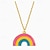 preiswerte Pride Parade Dezember-Stolz Mond Regenbogen Liebe geformt Anhänger Halskette personalisierte Mode einfache homosexuelle Single Layer Halskette