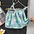 cheap Sets-Summer Oil Painting Style New Suspender Set For Girls With Suspender Skirts And Pants Two-Piece Set  Vest Skirt