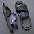 Χαμηλού Κόστους Ανδρικά Σανδάλια-ανδρικά πέδιλα από μικροΐνες δερμάτινα μαύρα μπλε καλοκαιρινά σανδάλια walking casual διακοπές παραλία αναπνεύσιμα παπούτσια