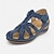 cheap Women&#039;s Sandals-Women&#039;s Sandals Slippers Wedge Sandals Vacation Travel Leaves Embroidery Wedge Vacation Fashion Comfort Faux Leather Magic Tape Black Blue Brown