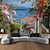billige Ocean Beach Tapestry-Grækenland landskab hængende gobelin vægkunst stort gobelin vægmaleri indretning fotografi baggrund tæppe gardin hjem soveværelse stue dekoration