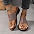 baratos Chinelos de mulher-chinelos femininos sandálias de cunha deslizamento em sapatos de sola macia sapatos de cunha baixa preto vermelho marrom cinza