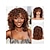 cheap Synthetic Trendy Wigs-Synthetic Wig Afro Curly Neat Bang Wig 14 inch Black / Brown Synthetic Hair Women Mixed Color