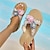 voordelige Damessandalen-dames bloemen decor slide sandalen gekruiste band open teen imitatie espadrille slides zomer strand platformschoenen