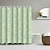 abordables Rideaux de Douche-rideau de douche déco de salle de bain avec crochets rideau de douche en tissu imperméable décor de salle de bains avec paquet de 12 crochets en plastique
