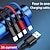 voordelige Mobiele telefoonkabels-4 in 1 usb-kabel voor iphone 3 in 1 usb a naar micro usb/type c/8 pin oplader kabel 3a snel opladen cabl voor huawei samsung xiaomi