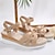 cheap Women&#039;s Slippers &amp; Flip-Flops-Women&#039;s Sandals Slippers Wedge Sandals Espadrilles Platform Sandals Outdoor Beach Braided Platform Bohemia Vacation Microbial Leather Black Beige