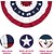 preiswerte U.S. 250. Jahrestag-2er-Pack patriotische gefaltete Fächerflaggen der USA, 91 x 183 cm, 4. Juli, Unabhängigkeitstag, große amerikanische Flaggen, Wimpelkette, patriotische Sterne und Streifen, gefaltete Fächerflaggen, USA-Flaggen, Banner, rot, weiß, blau, Dekorationen
