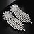 cheap Earrings-Women&#039;s Stud Earrings Tassel Fringe Precious Petal Elegant Fashion Imitation Diamond Earrings Jewelry Silver / Golden For Wedding Party 1 Pair