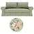billige IKEA Deksler-backabro floral sofatrekk 100% bomull floral quiltede slipcovers ikea-serien