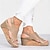 voordelige Damessandalen-dames platform sleehak sandalen open teen uitgesneden slingback hakken mode houtnerf sandalen beige bruin zwarte sandalen