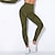 billige Yoga Leggings &amp; Tights-Dame Yogabukser Yoga Leggings Netting Lapper Høy Midje Yoga &amp; Danse Sko Treningsøkt Pilates Strømpebukse Fargeblokk Mørkegrå Svart Militærgrønn Spandex sport Sportsklær Elastisk Tynn