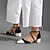 cheap Women&#039;s Heels-Women&#039;s Sandals Ankle Strap Heels Daily Color Block Buckle Block Heel Square Toe Casual Minimalism PU Buckle Black White Red