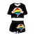 halpa Cosplay-anime-hupparit ja -T-paidat arkeen-LGBT LGBTQ Sateenkaaren lippu Asut T-paita Shortsit Sateenkaari Kuvitettu Käyttötarkoitus Naisten Aikuisten Karnevaali Naamiaiset 3D-tulostus Pride-paraati Pride-kuukausi