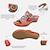 cheap Women&#039;s Sandals-Women&#039;s Sandals Slippers Plus Size Handmade Shoes Hand-painted Outdoor Daily Beach Floral Rivet Flower Platform Wedge Round Toe Bohemia Vintage Casual Walking Premium Leather Loafer Orange