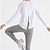 cheap Yoga Tops-Women&#039;s Crew Neck Yoga Top Split Solid Color Black White Yoga Fitness Running Tee Tshirt Top Long Sleeve Sport Activewear Breathable Quick Dry Lightweight Stretchy Loose Fit