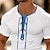 tanie Męskie koszulki casual-Męskie Podkoszulek Koszulka Jednokolorowe Półgolf Ulica Urlop Krótkie rękawy Odzież Moda Designerskie Podstawowy