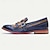 cheap Women&#039;s Slip-Ons &amp; Loafers-Women&#039;s Loafers Dress Shoes Low Heel Round Toe Business Leather Loafer Dark Blue